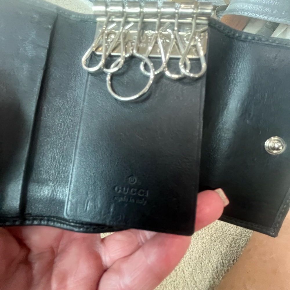 Gucci Black Leather Horsebit Key Card Holder - Picture 7 of 7